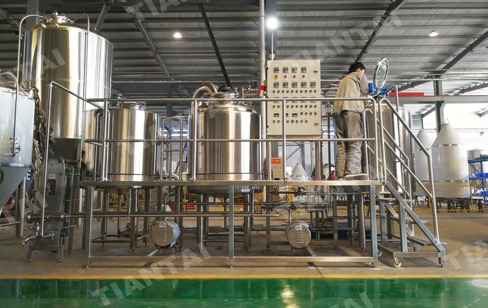 500L microbrewery equipment under installation in South Africa